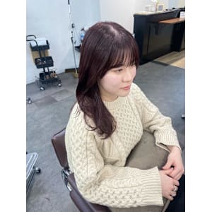 ミディアムレイヤー/レッドブラウンカラー/暖色カラー