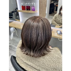 G 白髪ぼかしハイライト細め