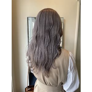 【W_SALON 河原町】ラベンダーシルバー/顔周りレイヤー