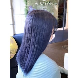 【W_SALON 河原町】ネイビーブルー/艶髪/大人綺麗