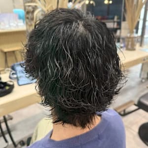 波巻きパーマ