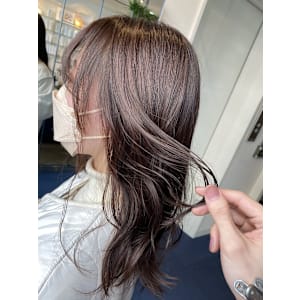 【W_SALON 河原町】ブリーチ無し　ナチュラルブラウン/