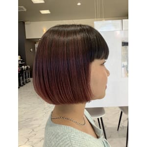 ミニボブ　グラデーションカラー