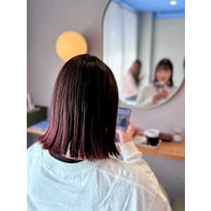 #切りっぱなしボブ　#チェリーベージュ　#オベージュ