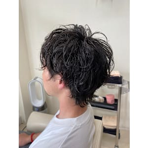 メンズウルフ×ゆるふわパーマ