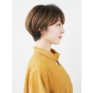 前下がりショート・ボブ/絶壁解消/前髪あり/30代/40代/