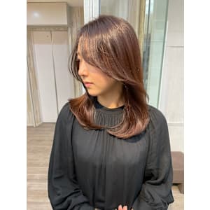 髪質改善/縮毛矯正/酸性ストレート/ブラウンベージュ/韓国風