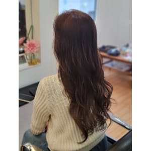 ピンクベージュ×ロング　20代/30代/40代