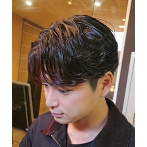 フェザーパーマ×ブラックピンパーマ