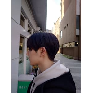 メンズセンターパート