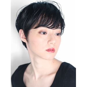 ショート・ボブ/白髪ぼかし/ハイライト/絶壁解消/