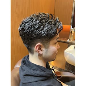 銀座　理容室　ナチュラルパーマ　ビジネスヘア