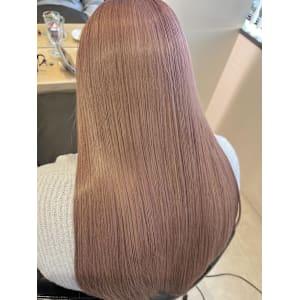 ダブルカラー　ピンクベージュ