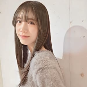 艶感ストレート／髪質改善縮毛矯正／グレージュカラー