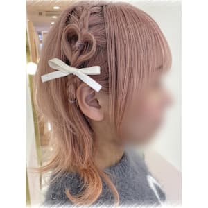 短めさんでも！ハート編み込み♪_ユウ