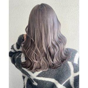 ホワイトグレージュ_ラベンダーミルクティー_ グレージュ