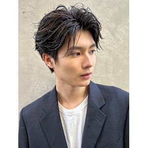 【aRietta大森】黒髪/センターパート/メンズカット/シ