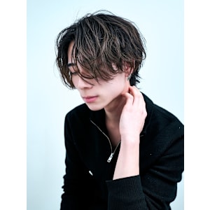 ミディアムヘア/おもため無造作ヘア/無造作