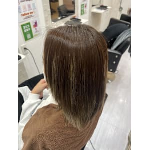 美革酸性ストレート×ブリーチ毛