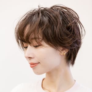 ショートパーマ×レイヤーカット×ウェットヘア20代30代