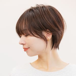ナチュラル前髪ありショート20代30代40代50代