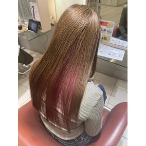 ピンクインナーカラー／縮毛矯正／白髪染め - EMU international 春日部本店【エムインターナショナル】掲載中
