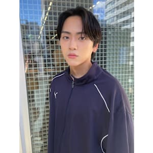 HONEY 町田×フェザーパーマセンターパート 黒髪