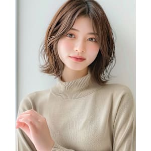 ボブ/外ハネ/暖色/ブリーチなし