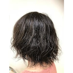 ミディアムレイヤーボブウェーブスタイル - 美容室Stella【ステラ】掲載中