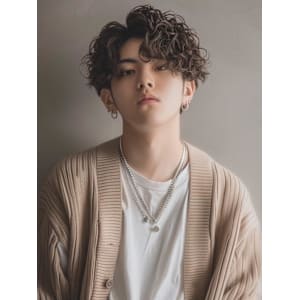 ゆるふわパーマ　ナチュラル　小顔マッシュヘア