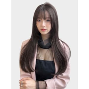 ロングレイヤー　顔周りレイヤー　アッシュカラー