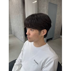 シースルーマッシュパーマ