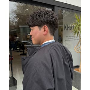 【 刈り上げマッシュ × ナチュラルパーマ 】