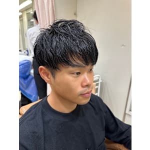 ふんわりツーブロマッシュ