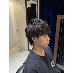 ワンカール/ニュアンスパーマ/ツーブロック