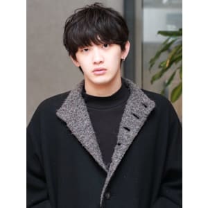 マッシュショート　爽やか　10代20代　メンズカット　黒髪