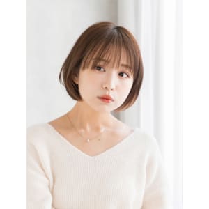 20代30代40代・前髪ありナチュラルボブ 