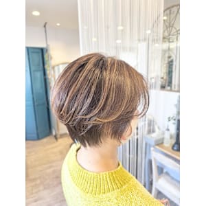 ハンサムショート×ハイライト