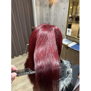 ギャル ボルドーカラー