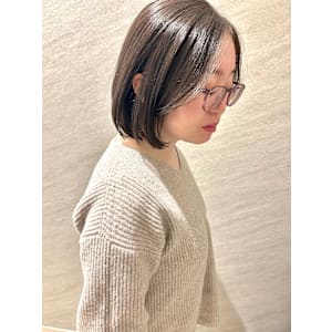 丸みボブ　お客様ヘア