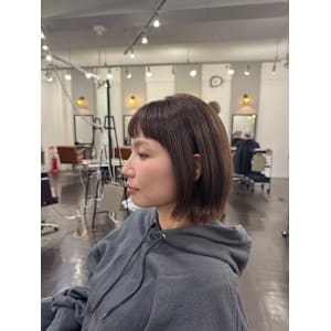 肩上　ボブ　ショート　艶髪アッシュ　髪質改善