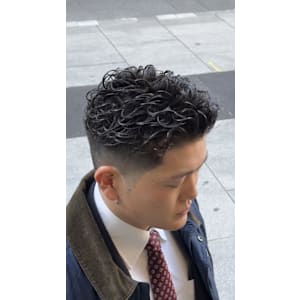 ウェーブパーマ　ビジネスカット　日本橋　
