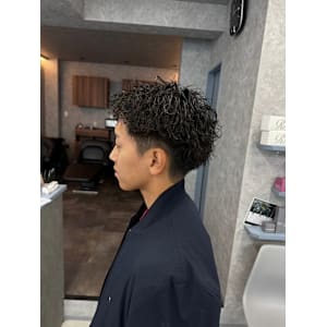 ショート×波巻きパーマ