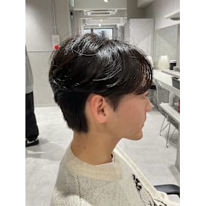 【カルマパーマ】メンズヘア/メンズパーマ/センターパート/池