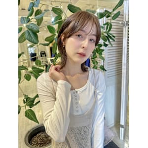 ボブ/くびれボブ/ベージュ/外ハネボブ