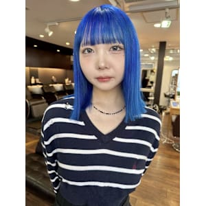 ブルー/ブリーチカラー/デザインカラー/ハイトーン