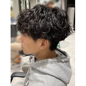 【波巻きスパイラルパーマ】ブリーチパーマ/メンズカット/池袋