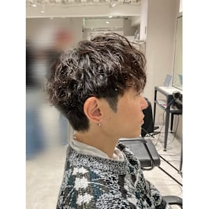 【波巻きシャドウ】マッシュ/メンズパーマ/メンズカット/池袋