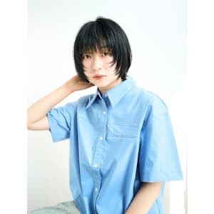 ウェーブミディアム似合わせカットメルティカラーショート/原宿