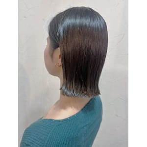 【Reir_下北沢】*ツヤ感グレージュ＋切りっぱなしボブ*
